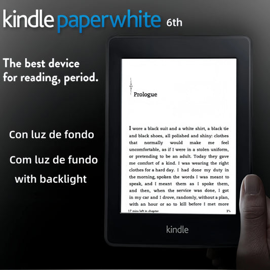 Kindle Paperwhite 6th Gen K6 Used eBook Reader, E-Ink Touchscreen Ereader, Registrable for Kindle Books