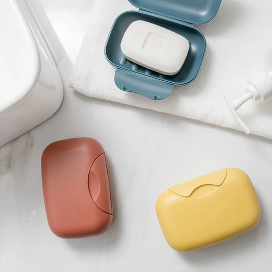 Stylish & Portable Travel Soap Box - Waterproof, Leak-Proof, and Compact Bathroom Storage Sealed Box in Four Colors