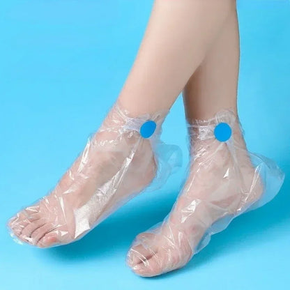 Transparent Disposable Foot Bags | Detox SPA Covers for Pedicure | Prevent Infection and Remove Chapped Skin | 100PCS Foot Care Tools