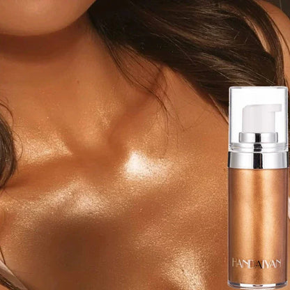 Shimmering Glow Essential: 4-Color Spray Liquid Highlighter - Perfect for Face Contouring, Body Bronzing, and Makeup Illumination