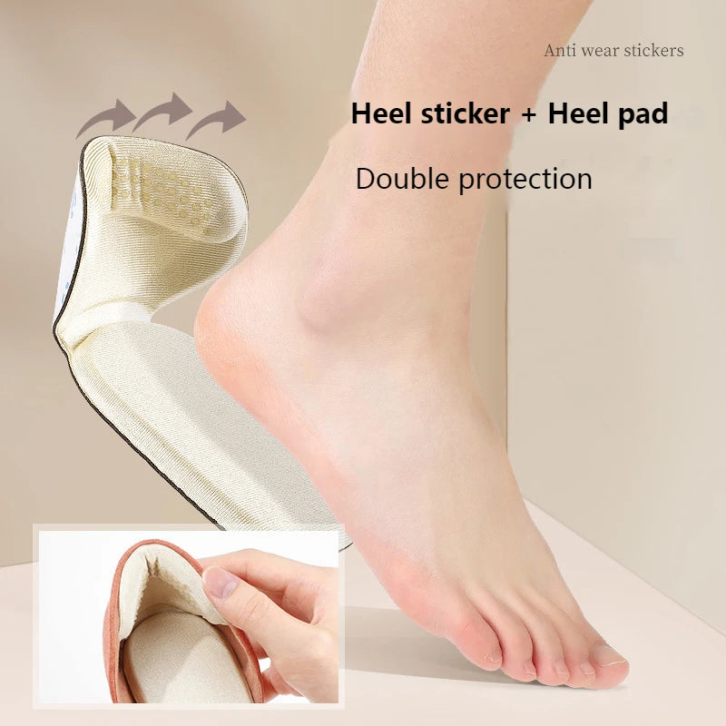 T-Shaped Sponge Heel Stickers - Shoe Cushion Protectors for High Heels - Inserts, Pads, Adjusters for Women's Shoes