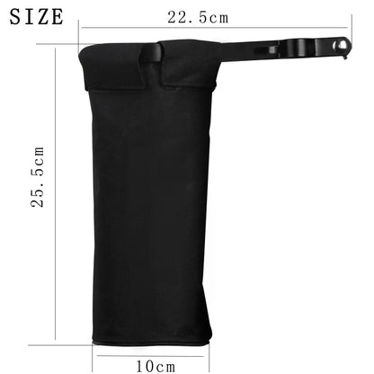 Black Drumstick Tube Bag: Cylindrical Holder with Oxford Cloth - Sturdy Metal Clip Percussion Drum Instrument Accessories