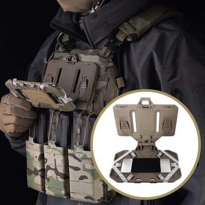 NEW Tactical Vest Phone Holder - Foldable Molle Carrier Board for 4.7" to 6.7" Screen Cell Phones