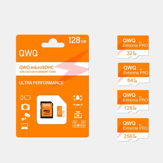 Original QWQMicro SD Card - High Speed Memory Card U3 A1 V30 Class 10 SD TF Card for Monitor Adapter