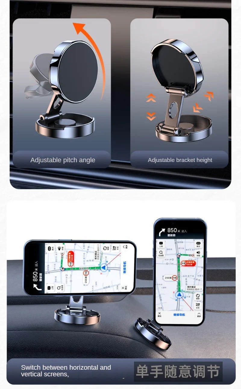 2024 Magnetic Car Phone Holder - Strong Magnet Smartphone Stand for GPS & Cell Support, Compatible with iPhone 14/13/12/X, Xiaomi, Samsung, LG