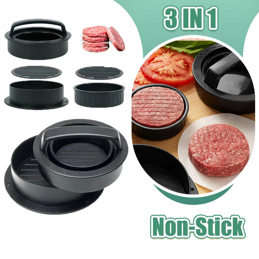 Hamburger Meat Press Maker - Non-Stick Round Shape Stuffed Burger Patties Grill Pie Press Mould - Kitchen Accessories