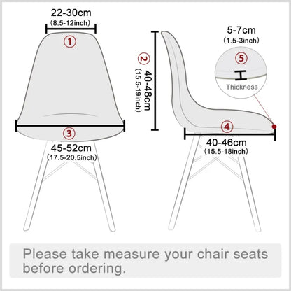 Stretch Solid Color Shell Chair Cover - Affordable Short Back Chair Covers for Dining Seats at Home, Bar, Hotel, Party, and Banquet