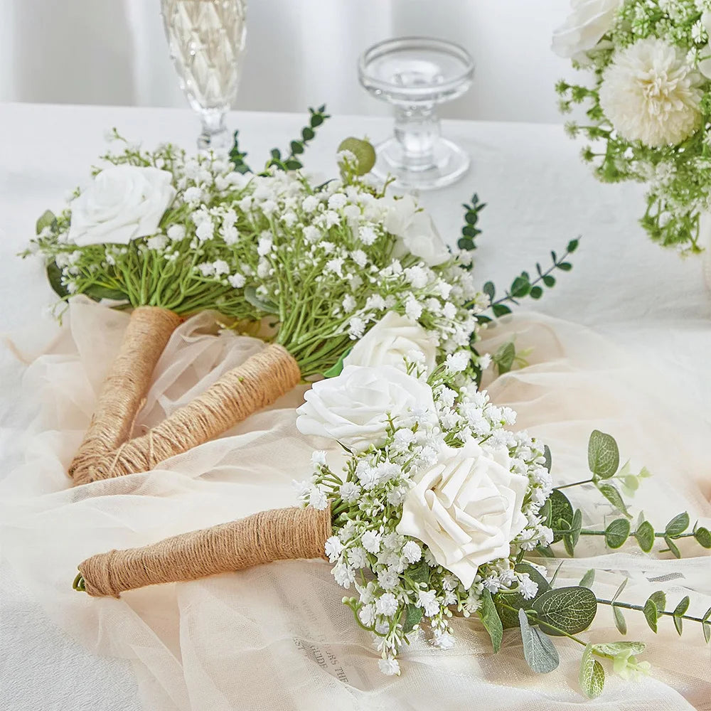 10/15pcs Artificial Baby's Breath Flowers – Fake Gypsophila for Wedding, Party and Home Decor | DIY Floral Bouquets