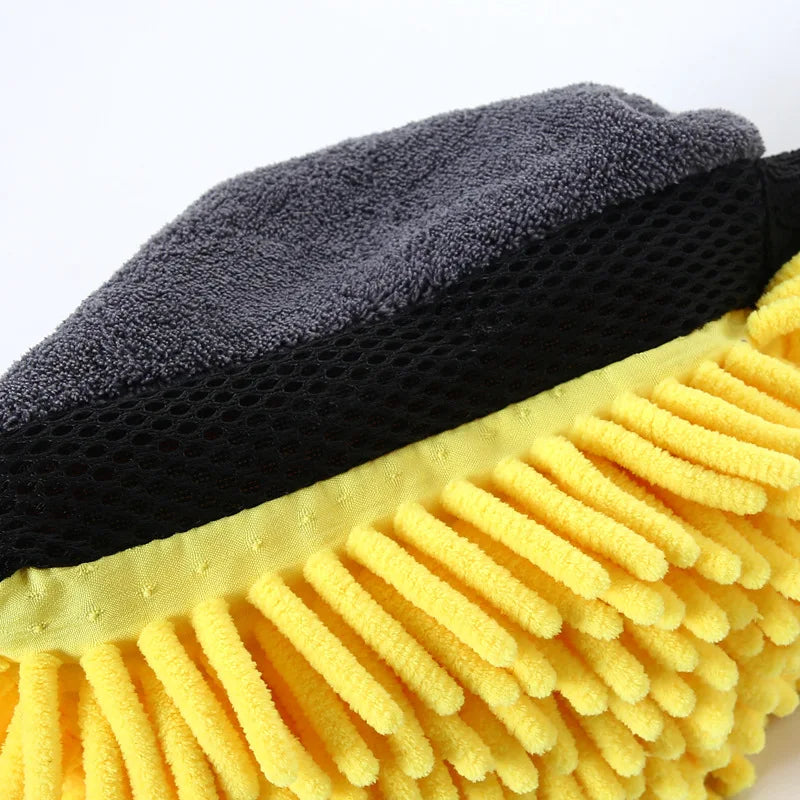 Soft Coral Car Wash Glove - Anti-scratch Mitt for Multifunctional Car Washing, Thick Cleaning, Wax Detailing Brush