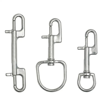 Dual Head Diving Swivel Bolt Snap Hook – Double Head 316 Stainless Steel Oval Swivel Spring Snap Hook