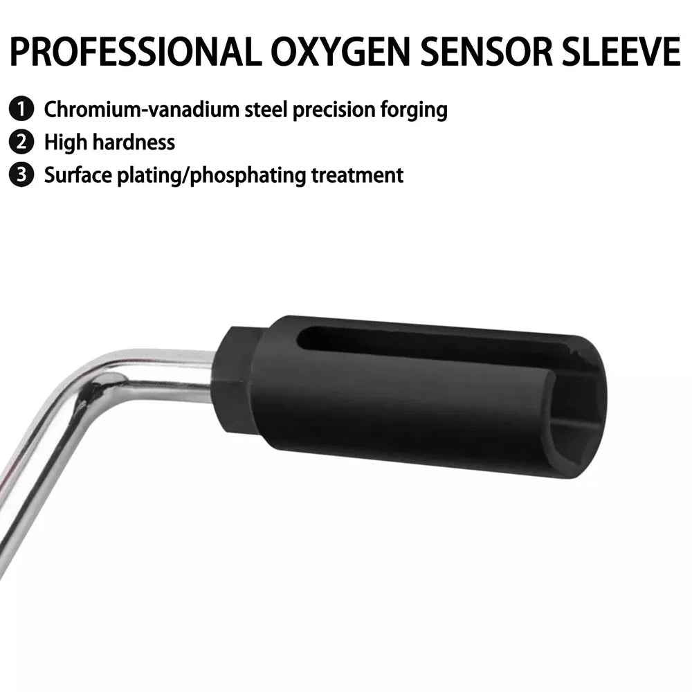 Black Narrow Mouth Oxygen Sensor Socket – 22mm, 1/2" Drive Sensing Socket Wrench for Car Repair – Automotive Parts Accessories