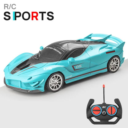 1/18 Scale RC Sports Car with LED Light - 2.4G Radio Remote Control, High-Speed Drifting Vehicle, Racing Toy for Boys and Girls