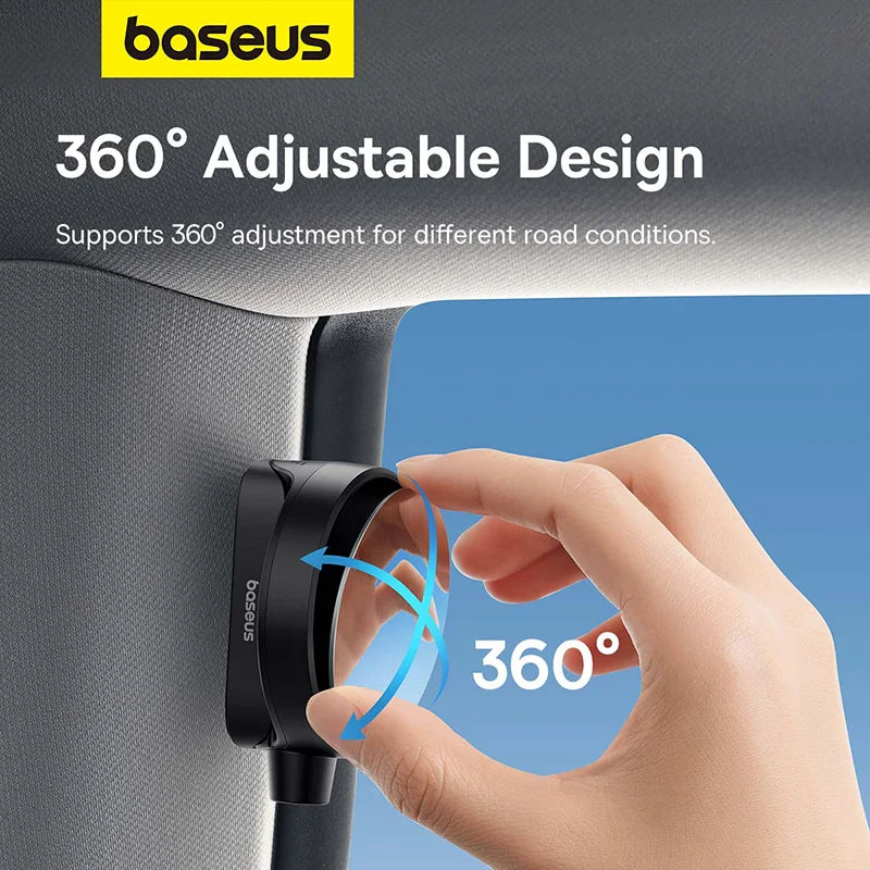 Baseus Car Backseat Rear View Mirror : Full 360 Degree Wide Angle Vision, Waterproof Safety Assistant - Auto Rearview Mirror Upgrade