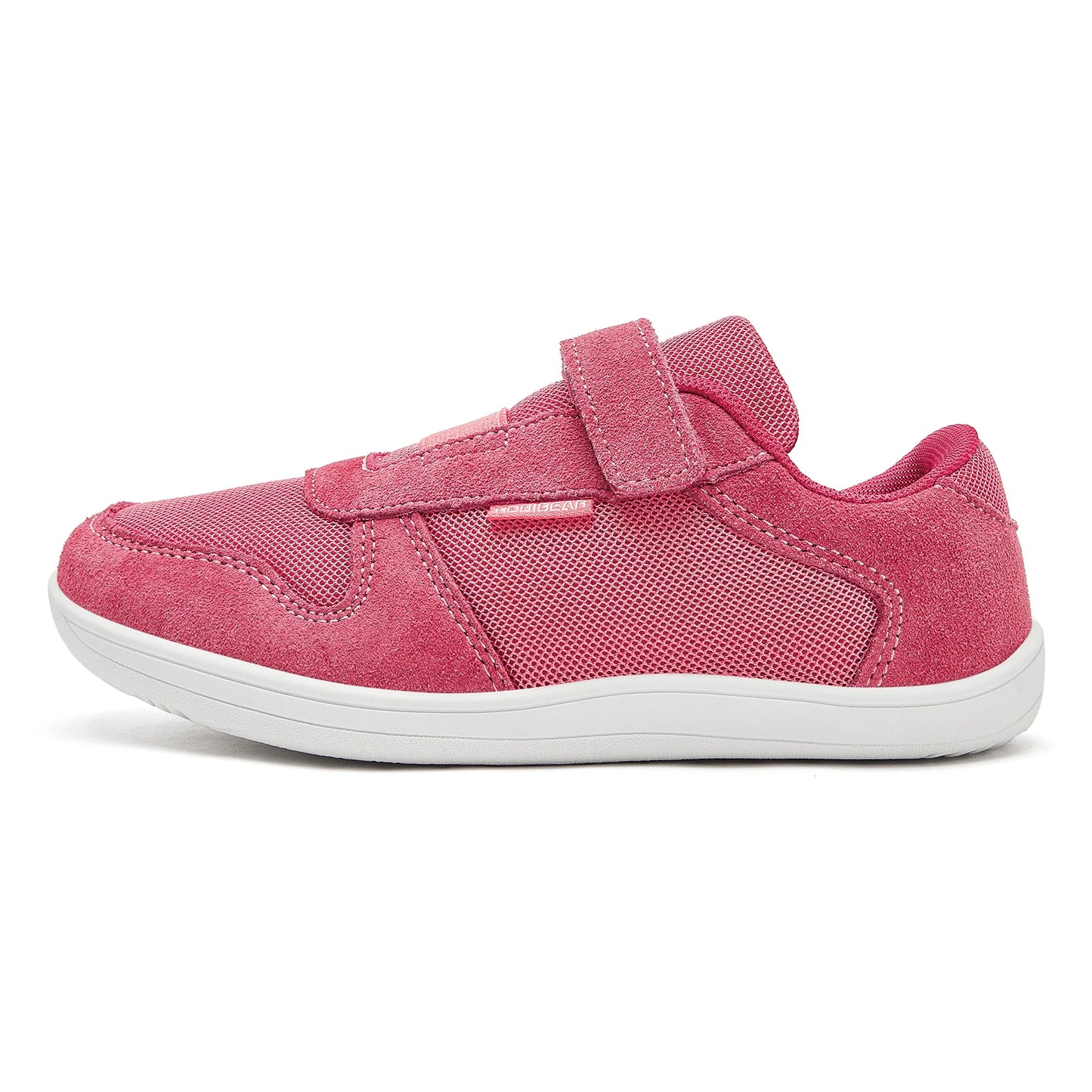 HOBIBEAR Kids Barefoot Sneakers: Wide Toe, Lightweight, Hook-and-Loop Minimalist Shoes in Artificial Leather and Mesh