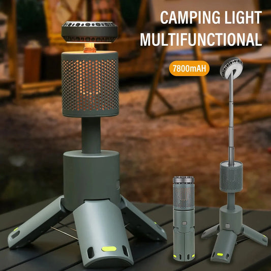 LED Outdoor Camping Lantern - USB Rechargeable, Adjustable Color Temperature, Portable, IP65 Waterproof, Retractable