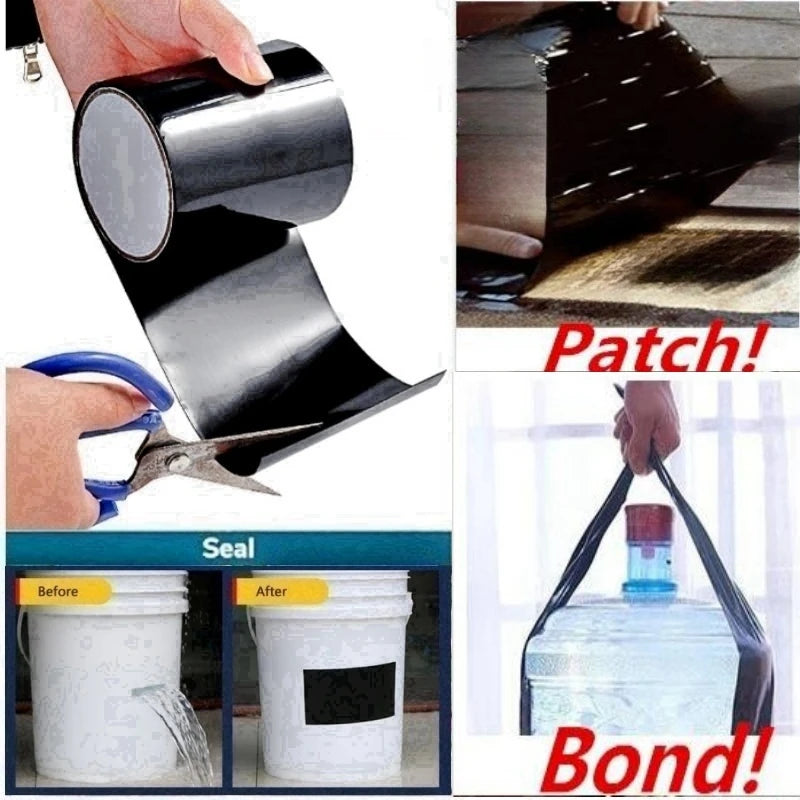 Super Strong Waterproof Black Tape for Outdoor Garden Hose & Pipe Repairs – Leak Seal & Fix Adhesive