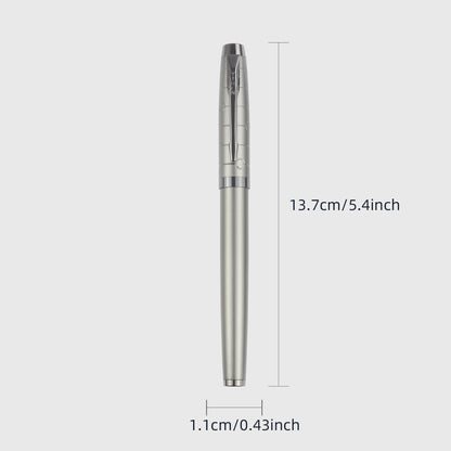 Gunmetal Fountain Pen - Professional, Stylish, and Sturdy Luxury Pen with Mechanical Feel and Metallic Touch