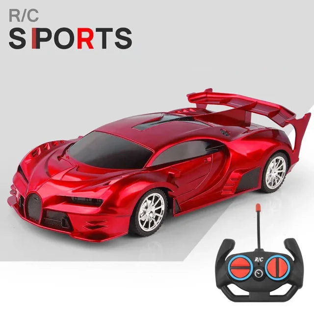 1/18 Scale RC Sports Car with LED Light - 2.4G Radio Remote Control, High-Speed Drifting Vehicle, Racing Toy for Boys and Girls