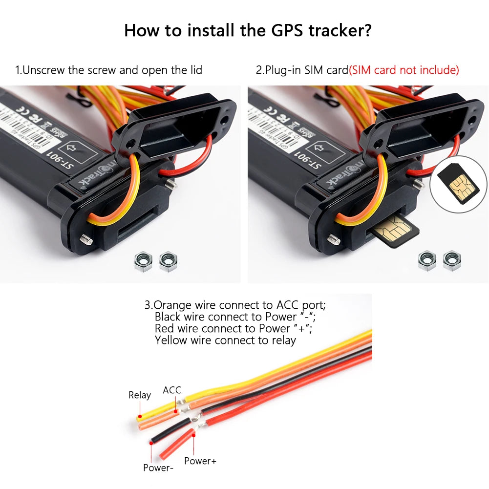 ST-901L 4G Mini Tracker: Waterproof Built-in Battery GPS for Car, Motorcycle - Vehicle GPS Device with Online Tracking Software