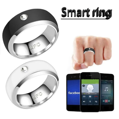 Multifunctional NFC Smart Ring - Stainless Steel Magic Wearable Finger Ring, Waterproof, Connects with Android Phones