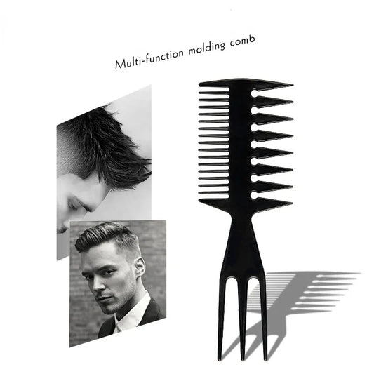 Professional Fish Bone Shape Hair Brush: Double-Sided Tooth Combs for Barber Hair Dyeing and Cutting - Man Hairstyling Tool