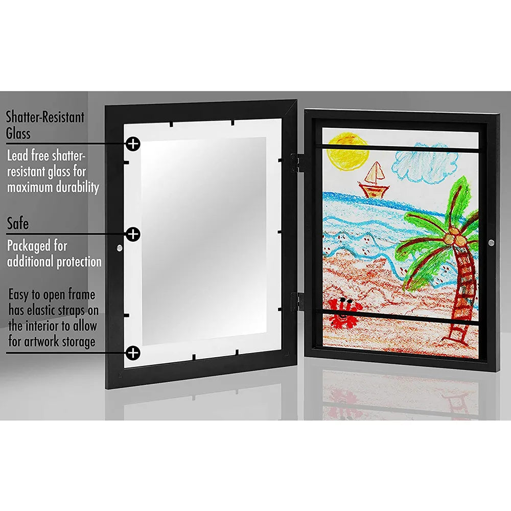 Magnetic Children's Art Display Frame - Front-Opening, Changeable Kids' Frametory for Posters, Photos, Drawings, and Paintings - Home Decor Picture Holder