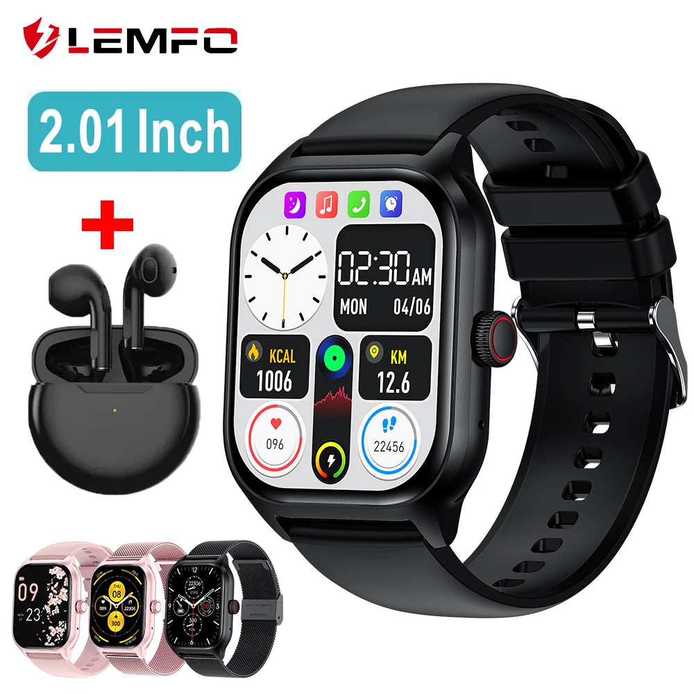 LEMFO LT10 Smart Watch 2024 – Android Bluetooth Call Watch with Touch Dial, Music, and Fitness Tracker