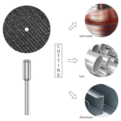 Diamond Saw Blade Set for Dremel - Abrasive Cutting Discs with Mandrels, Metal Cutting Rotary Tool Accessories