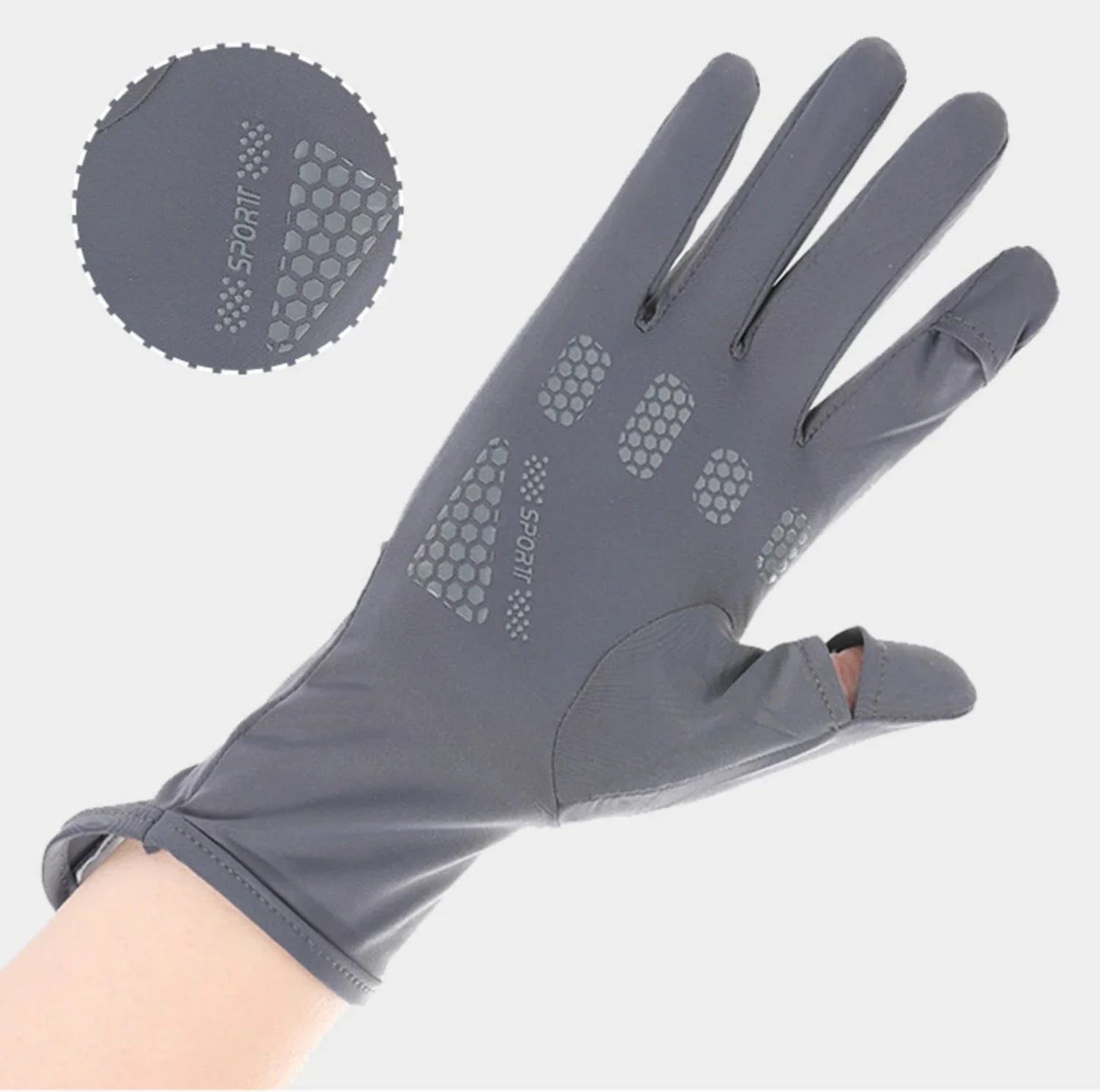 Women’s UPF 50 Sunscreen Gloves – Thin Ice Silk, Anti-Ultraviolet, Breathable, Touch Screen and Non-Slip for Driving and Riding