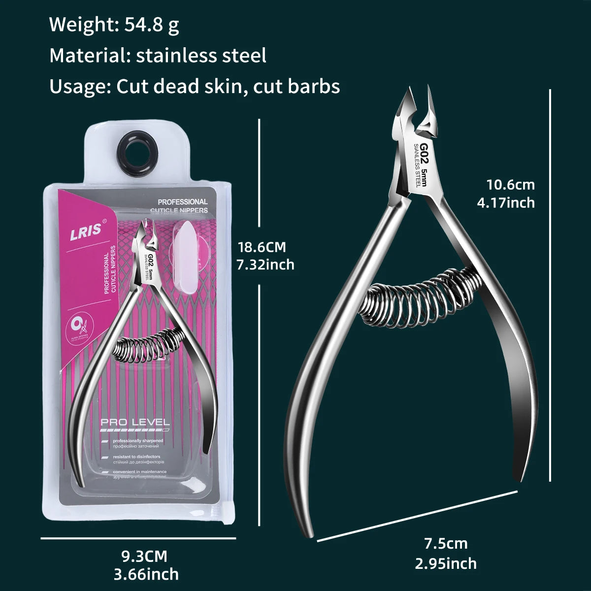 Stainless Steel Cuticle Clippers - Nail Care and Pedicure Tools for Precision Cuticle Removal