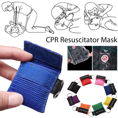 Disposable CPR First Aid Mask: Respirator Breathing Mask with One-Way Valve - Emergency Outdoor Tool