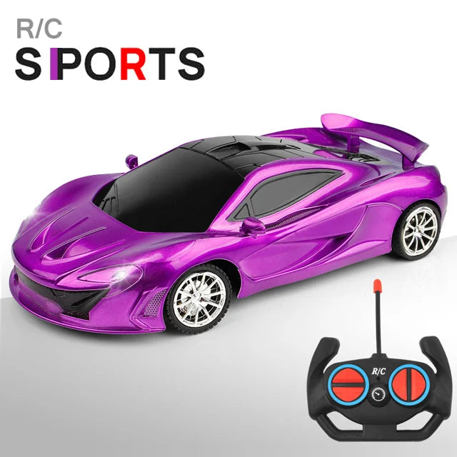 1/18 Scale RC Sports Car with LED Light - 2.4G Radio Remote Control, High-Speed Drifting Vehicle, Racing Toy for Boys and Girls