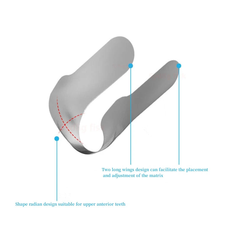 30-Piece Dental Matrix Bands Set: Contoured Anterior Metal Matrix System - Twin Matrices for Precision Dentistry Materials