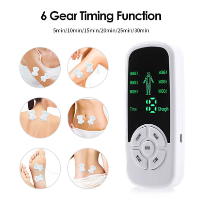 EMS Pulse Electric Muscle Stimulator - Back, Neck and Body Massager with TENS Acupuncture Meridian Physiotherapy, Digital Massage Tools