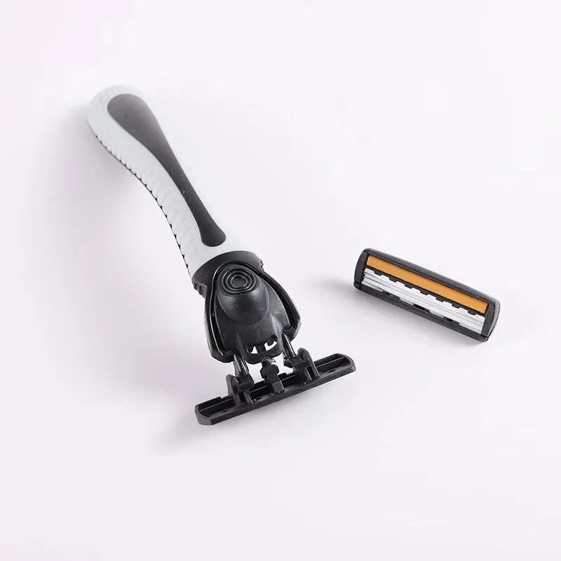 New Design Men's Shaver: Three-Layer Razor with Reusable Imported Blade - Multi-Tool Head Change (Shaver Brand)