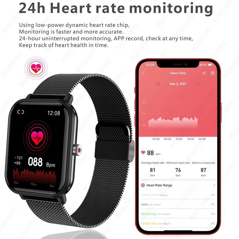 2023 New Smart Watch for Xiaomi – Blood Oxygen Monitoring, Fitness Tracker, Body Temperature Monitor, for Men & Women