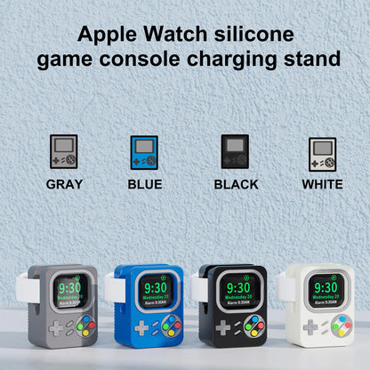 Retro Computer Pattern Desktop Holder for Apple Watch Charger Stand | Silicone Dock Charging Base for iWatch 8 7 6 5 4 3 2 SE