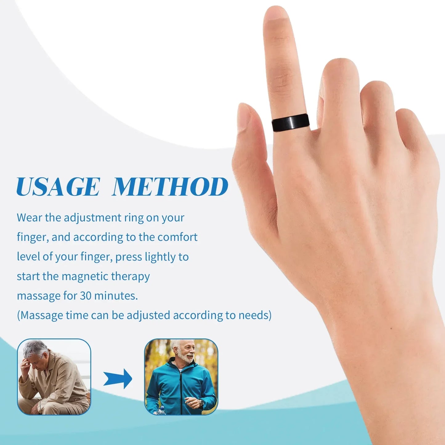 Say Goodbye to Snoring: Magnetic Therapy Acupressure Anti-Snore Device Ring - Effective Sleep Aid Against Snoring - Non-Invasive Treatment for Better Sleep