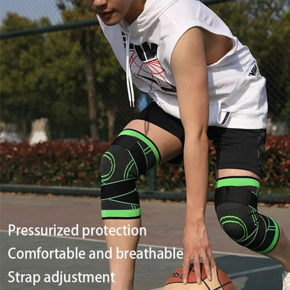 Adjustable Knee Compression Sleeve for Running, Working Out, and Sports - Wear All Day Comfortably