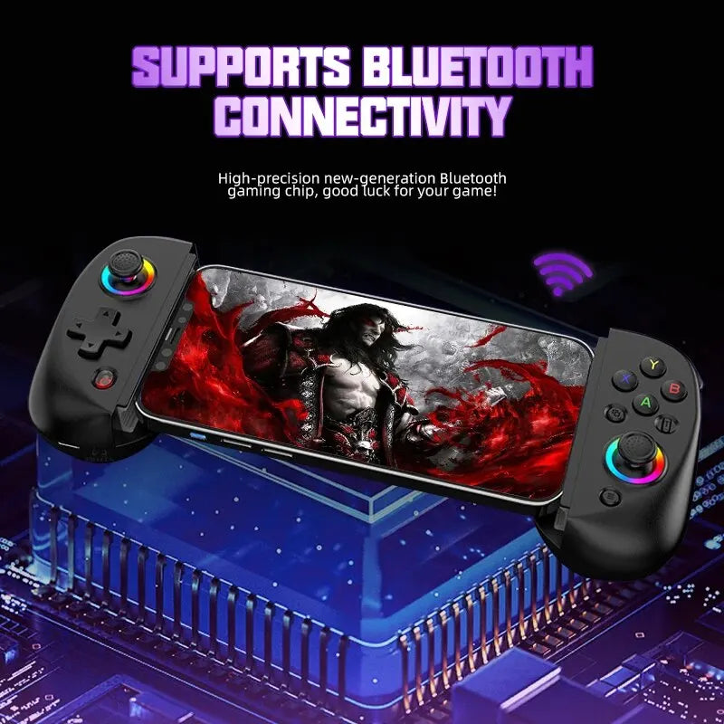 VILCORN D8 Gaming Controller – Dual Hall, Flexible RGB, Streaming Gamepad for Tablet, Android, PS4, Switch & PC Joystick