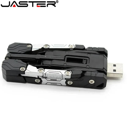 JASTER Plastic Toy Style USB Flash Drive – Cartoon Transformer Character, Available in 4GB, 8GB, 16GB, 32GB, Transformation Robot Pendrive