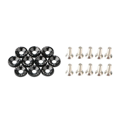 10PCS Universal M6 Car Nuts Bolts - JDM Stickers Password Fender Washer License Plate Bolts for Car Styling Modification Accessories