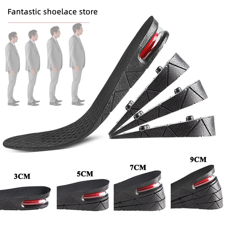 Height Increase Insole – Invisible Air Cushion Shoe Inserts, Variable Height, Adjustable Cut Foot Pad for Heightening