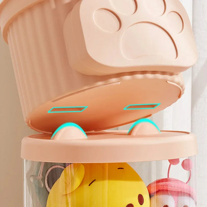 Transparent Doll Storage Bucket: Moistureproof Tube for Children's Plush Toys - Home Organizer and Storage Solution