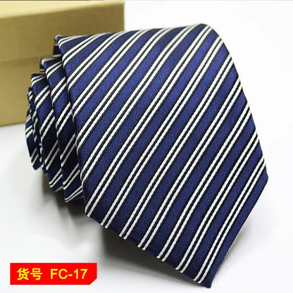 Men's Ties in 67 Styles - Solid, Stripe, and Floral Jacquard Neckties, 7-8cm Wide - Perfect for Daily Wear, Weddings and Gifts