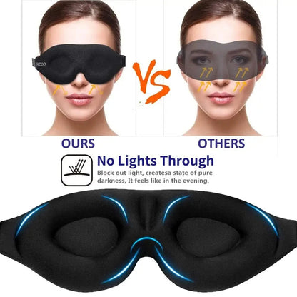 3D Contoured Eye Mask for Sleeping – Cup Blindfold, Concave Molded Night Sleep Mask, Light Blocking for Women & Men