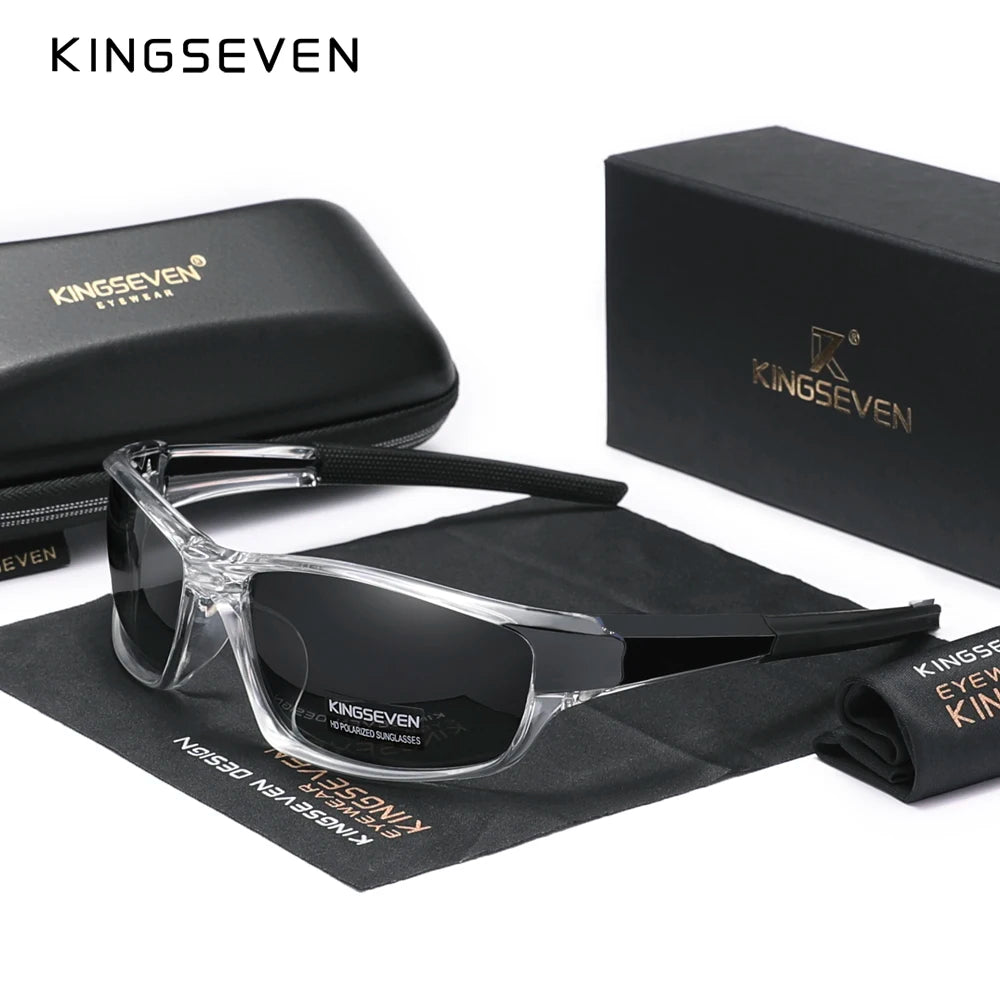 Genuine KINGSEVEN Sports Polarized Sunglasses - New Design for Men and Women - UV Lens Fashion Eyewear Oculos de Sol