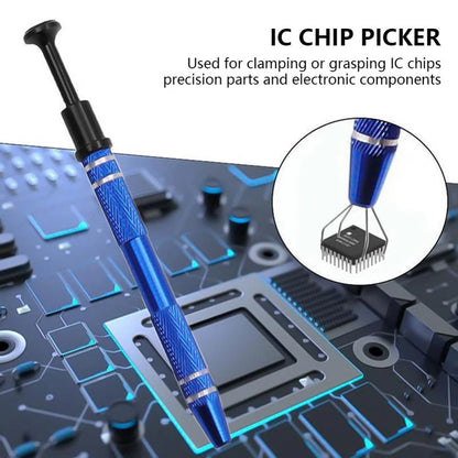 4-Claw IC Chip Extractor Remover Tool: Precision Grabber Pick Up Puller for Electronic Component Repair