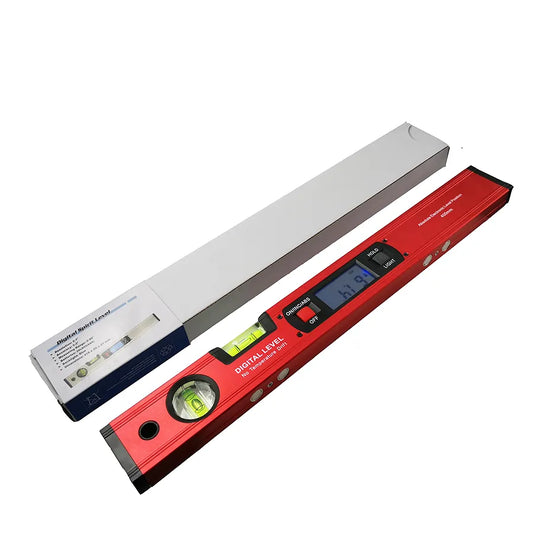 Digital Protractor Angle Finder | 360° Electronic Inclinometer with Optional Magnets | Level & Slope Testing Ruler - 400mm Length