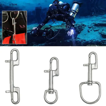 Dual Head Diving Swivel Bolt Snap Hook – Double Head 316 Stainless Steel Oval Swivel Spring Snap Hook